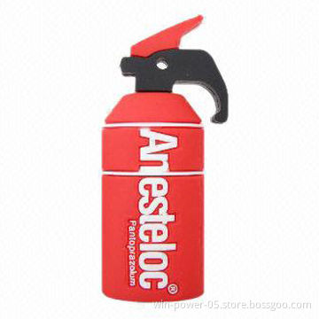 USB Flash Drive, Fire Extinguisher, Good for Advertising of Fire Fighting, Your PVC Design Welcomed